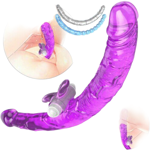 Dương vật giả 2 đầu nhánh rung kích thích khoái cảm cặp đôi 