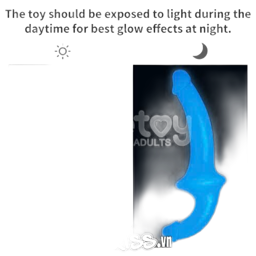 Dương vật giả 2 đầu phát quang ban đêm Lovetoy Lumino Play cho Les 