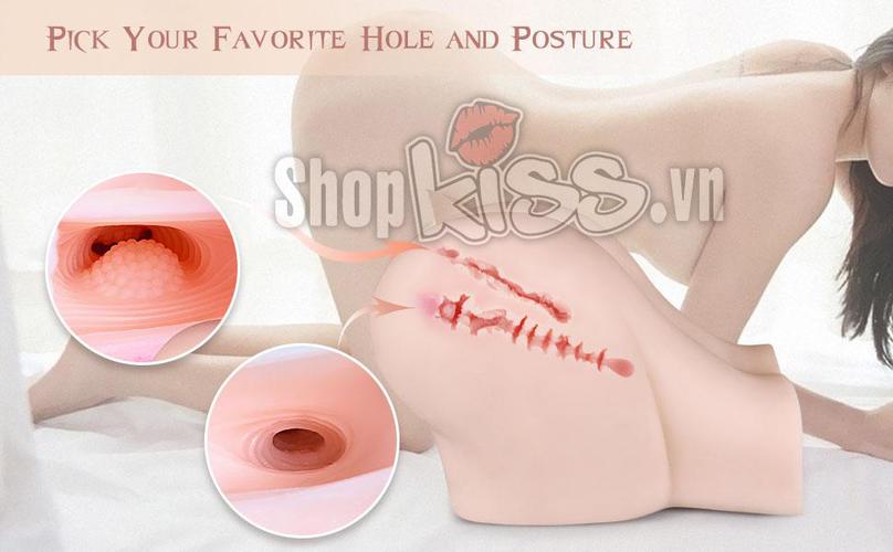 Âm đạo giả mông silicone trần hỗ trợ thủ dâm nam giới kích thích thỏa mãn