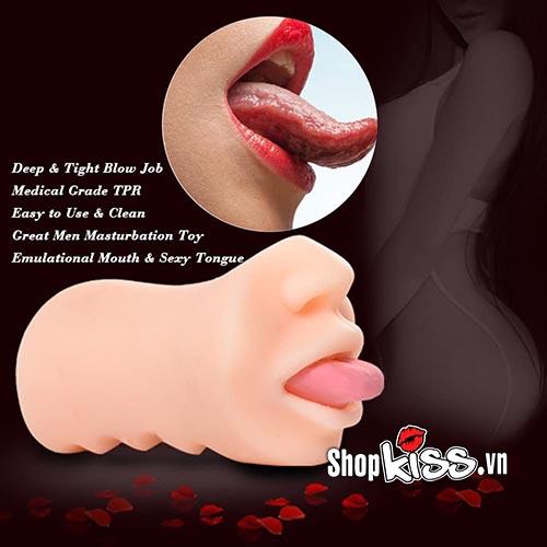 Âm đạo giả miệng thật silicon mềm mại an toàn kích thích