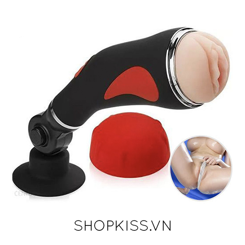 Âm đạo giả gắn tường Young Cyclone ABS silicon đa chế độ rung thủ dâm