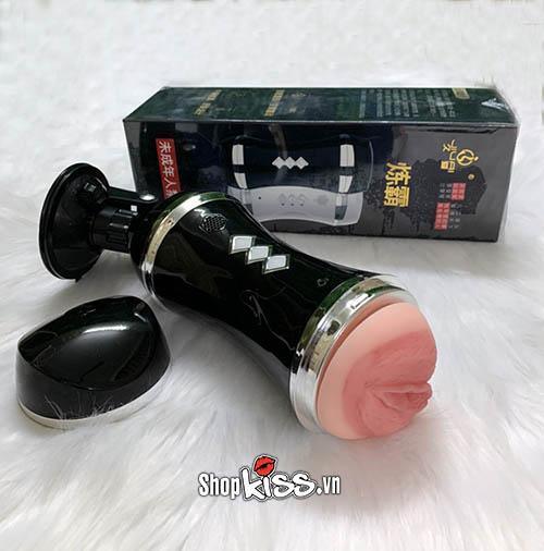Wall-Mount Double-Ended Vibrating Realistic Silicone Male Masturbator