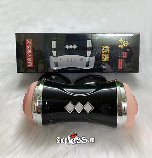 Wall-Mount Double-Ended Vibrating Realistic Silicone Male Masturbator