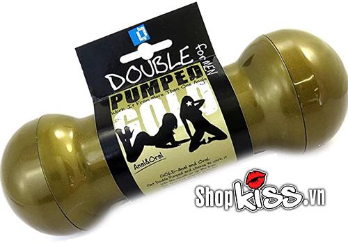 Âm đạo giả 2 đầu Double Pumped Gold silicon cao cấp thiết kế độc đáo cho nam