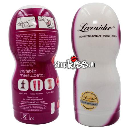 Âm đạo giả Loveaider gân gai siêu sướng, silicon mềm an toàn