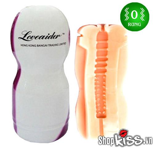 Âm đạo giả Loveaider gân gai siêu sướng, silicon mềm an toàn