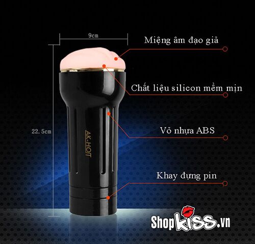 Âm đạo giả AK Hot Hoa hồng đen siêu kích thích chất liệu cao cấp mềm mịn
