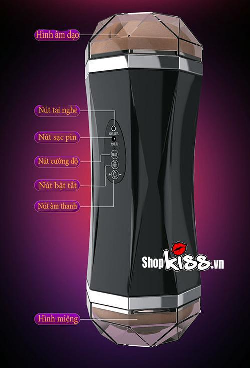 Âm đạo giả 2 đầu rung mạnh silicon mềm mại cho nam cực phê