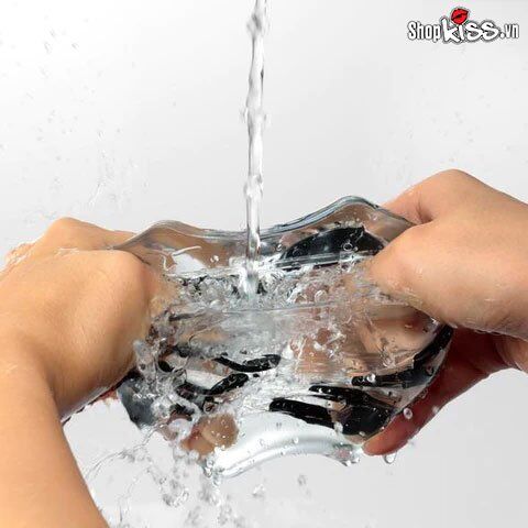 Âm đạo giả Tenga Crysta Leaf trong suốt silicon đàn hồi an toàn