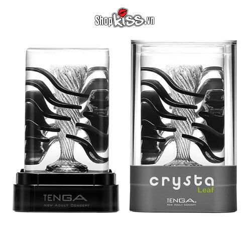 Âm đạo giả Tenga Crysta Leaf trong suốt silicon đàn hồi an toàn