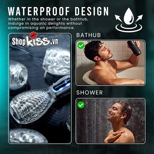 Âm đạo giả trong suốt cốc bowling Galaku kích thích chân thực