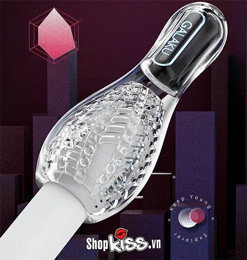 Âm đạo giả trong suốt cốc bowling Galaku kích thích chân thực