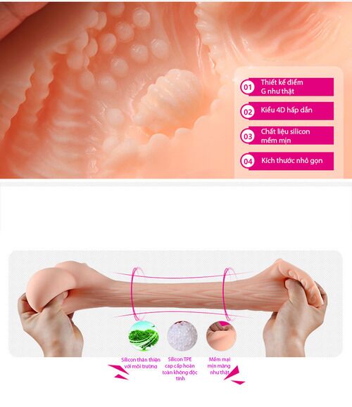 Silicone Tight Realistic Male Masturbator Sleeve 14cm