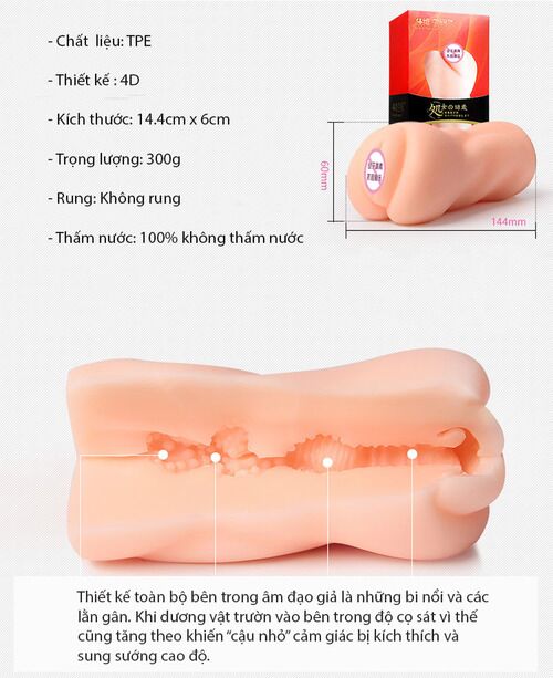 Silicone Tight Realistic Male Masturbator Sleeve 14cm