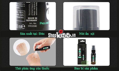 Chai xịt Eros Đức kéo dài quan hệ bền lâu, thăng hoa ngay