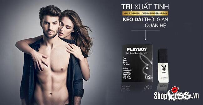 Chai xịt Play Boy kéo dài thời gian sex tăng khoái cảm an toàn