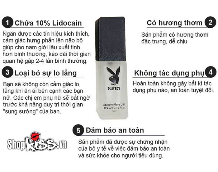 Chai xịt Play Boy kéo dài thời gian sex tăng khoái cảm an toàn