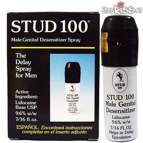 Chai xịt Stud 100 kéo dài thời gian quan hệ chống xuất tinh sớm 10ml Chai xịt Stud 100 kéo dài thời gian quan hệ chống xuất tinh sớm 10ml
