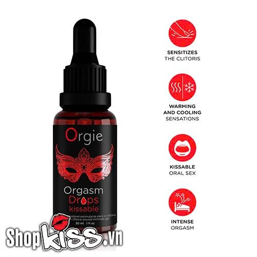 Gel tăng khoái cảm nữ Orgie Orgasm Drops có vị ngon kích thích