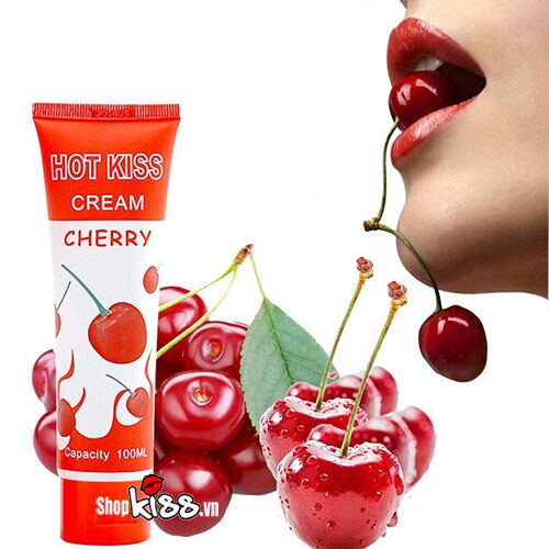 Gel bôi trơn âm đạo Love Kiss hương cherry dưỡng ẩm quan hệ trơn tru