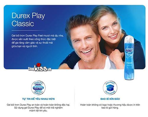 Gel bôi trơn Durex Play Classic 100ml chính hãng giúp quan hệ dễ dàng