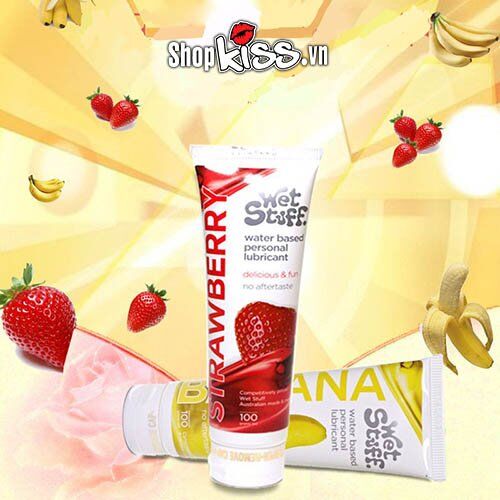Gel bôi trơn gốc nước hương dâu Wet Stuff mềm mượt an toàn cho da