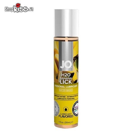 Gel bôi trơn JO H2O hương cherry burst banana lick ăn uống được 30ml
