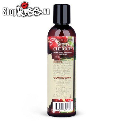 Gel bôi trơn Intimate Earth Wild Cherries 120ml hương trái cây ngọt mát