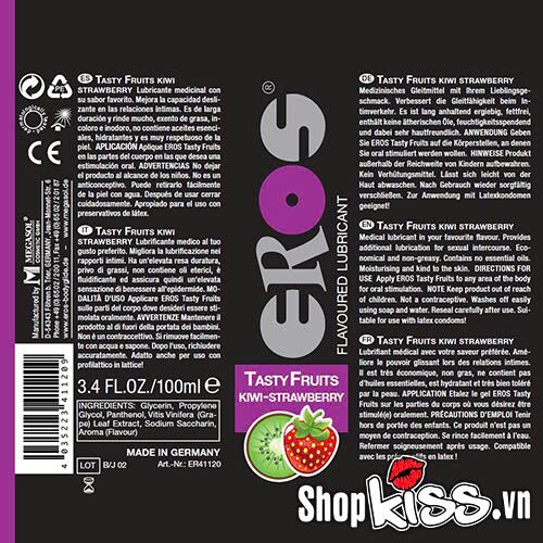 Gel bôi trơn Kiwi Strawberry ngon miệng Eros hấp dẫn Oral