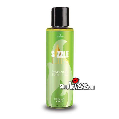 Gel mát xa Sensuva Sizzle Lips kích thích nóng lạnh thơm ngọt