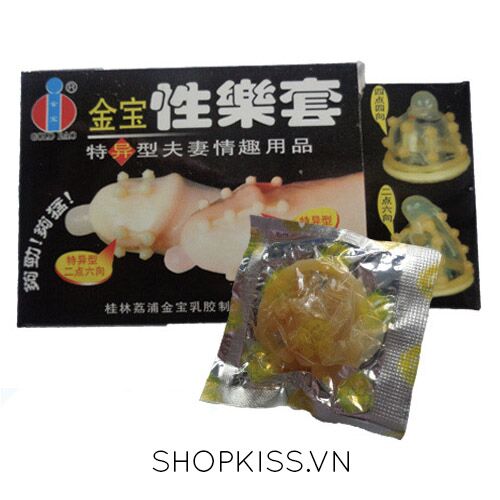Bao cao su gai bi mềm hộp 2 cái, tăng khoái cảm ngừa thai an toàn 