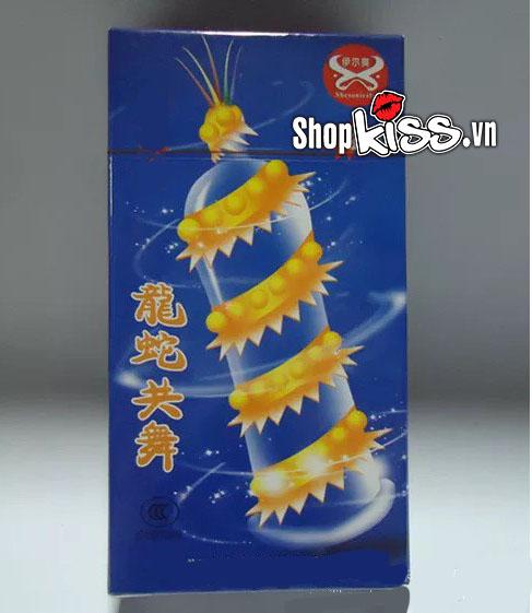 Bao cao su Super Gold siêu gân gai Nhật tăng khoái cảm