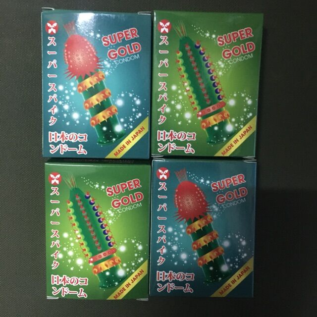 Bao cao su Super Gold siêu gân gai Nhật tăng khoái cảm