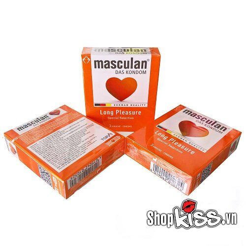 Bao cao su kéo dài Masculan Đức chống rách an toàn hộp 3
