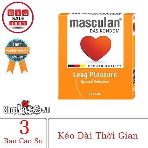 Bao cao su kéo dài Masculan Đức chống rách an toàn hộp 3