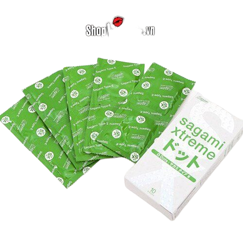 Bao cao su gai nhẹ Sagami Xtreme White hộp 10 cái siêu mỏng 