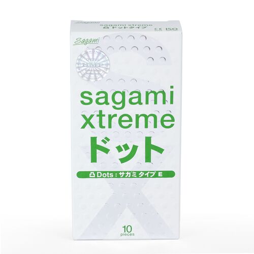 Bao cao su gai nhẹ Sagami Xtreme White hộp 10 cái siêu mỏng
