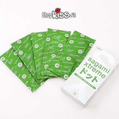 Bao cao su gai nhẹ Sagami Xtreme White hộp 10 cái siêu mỏng