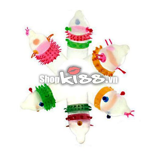 Bao cao su siêu gai râu tăng khoái cảm kích thích điểm G mềm mại 
