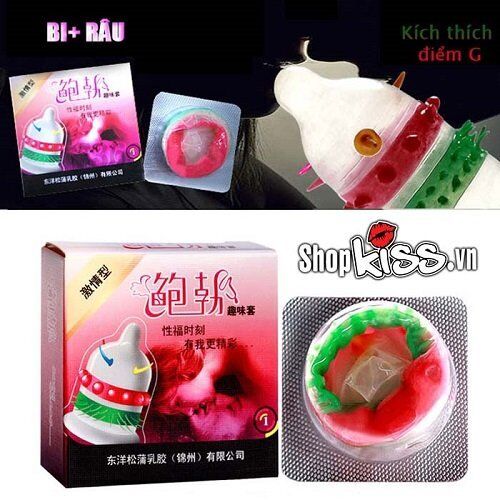 Bao cao su siêu gai râu tăng khoái cảm kích thích điểm G mềm mại