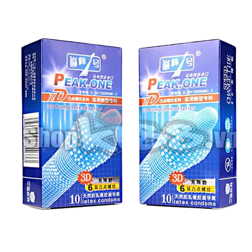  Shop bán Bao cao su mỏng siêu gai 3D PEAK – ONE  giá tốt 