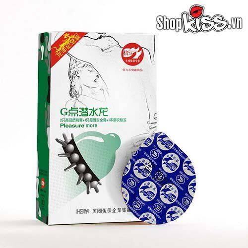 Bao cao su gai râu bi mềm mại kích thích điểm G nam sử dụng tiện lợi