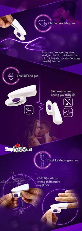 Máy rung ngón tay Durex Play Finger sextoy nữ cao cấp silicon