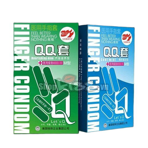 Bao cao su đeo ngón tay siêu mỏng tránh thai viêm nhiễm vùng kín 
