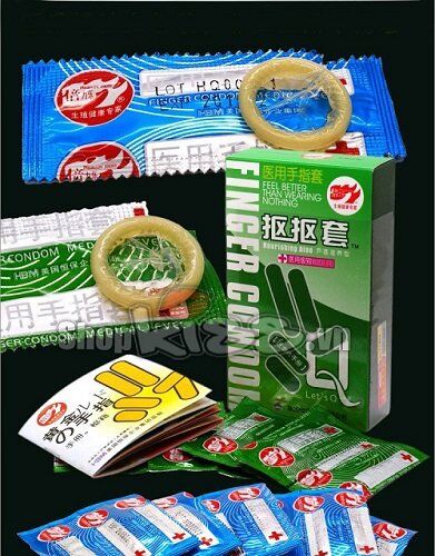 Bao cao su đeo ngón tay siêu mỏng kích thích an toàn tiện lợi