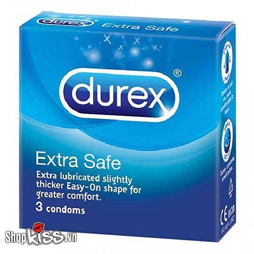 Bao cao su Durex Extra Safe nhiều chất nhờn ngừa thai an toàn