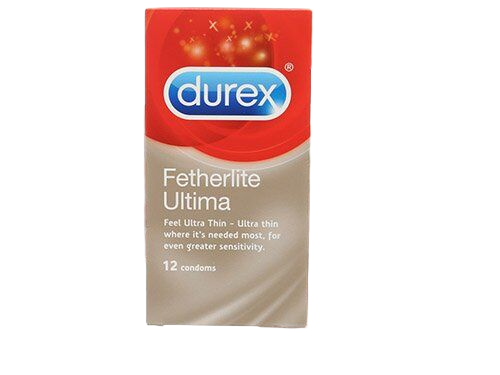 Bao cao su siêu mỏng Durex Fertherlite Ultima hộp 12 cái an toàn 