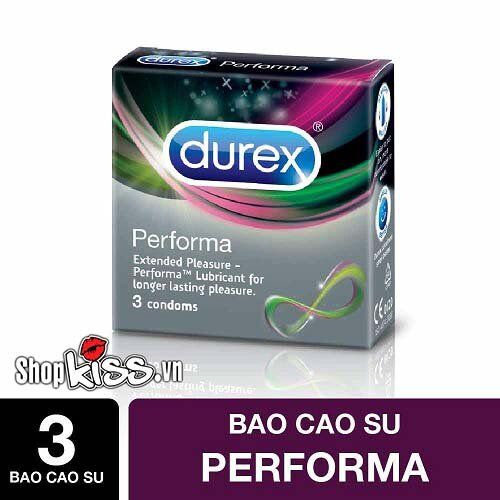 Bao cao su Durex Performa kéo dài thời gian mỏng nhẹ hộp 3 cái