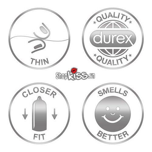 Bao cao su Durex Invisible siêu mỏng bôi trơn tự nhiên