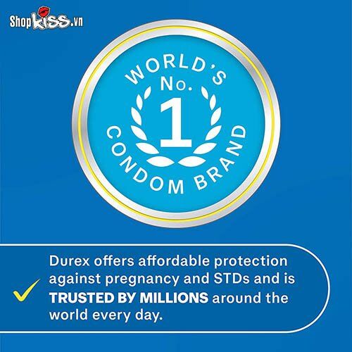 Bao cao su Durex XXL hộp 12 cái an toàn kích cỡ lớn siêu bôi trơn